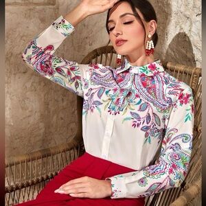 Floral button up shirt